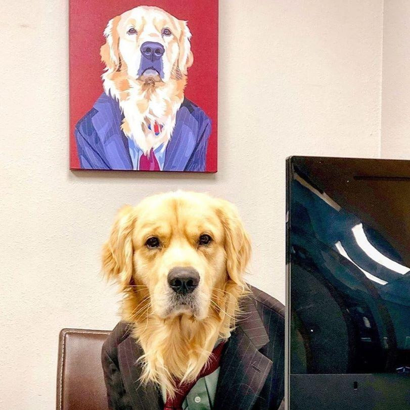 Portrait auf Leinwand